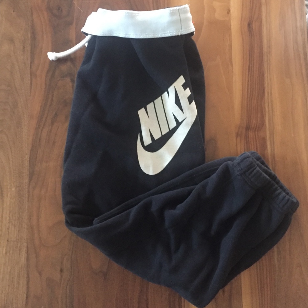 Nike Logo Fold Down Calf Rise Workout Sweatpants